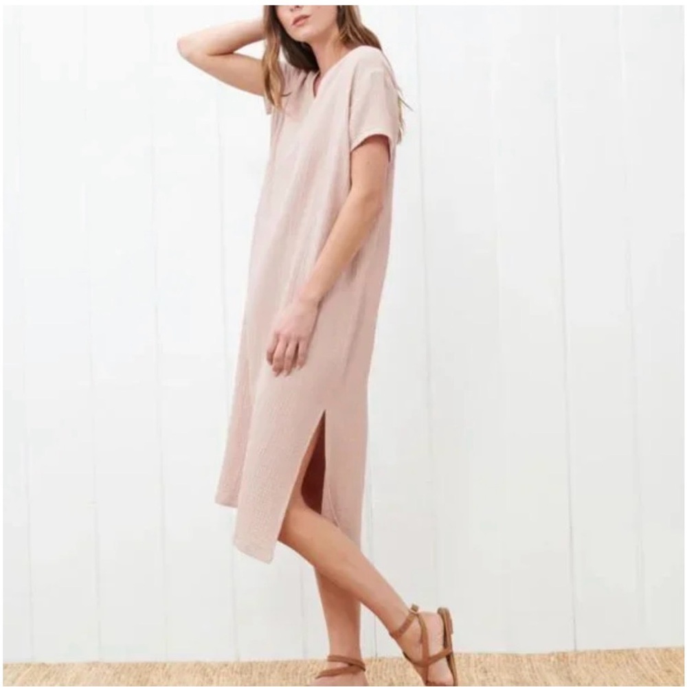 Jenni Kayne Cypress 100% Cotton Blush Pink Maxi Dress Brand New!